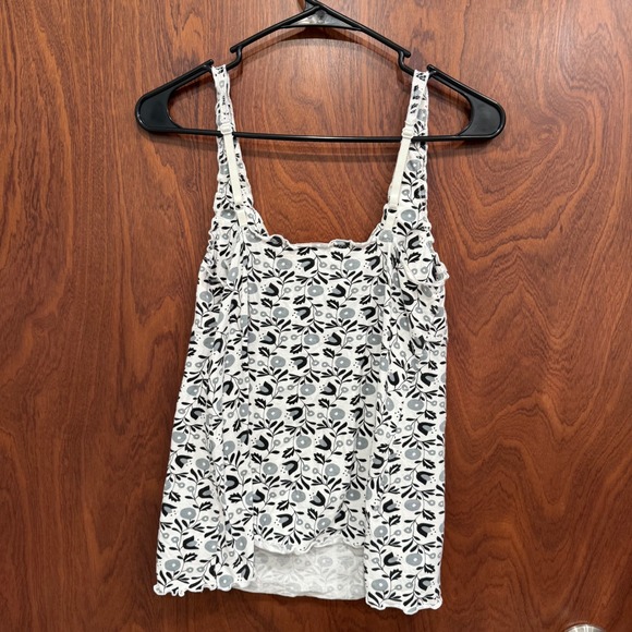 Steve Floral Tank Top - Black & Gray Sleeveless‎ Top - Size M Summer Stylish - Picture 3 of 6